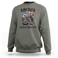 Patriotic Horror Mashup Sweatshirt America Killing It Since 1776
