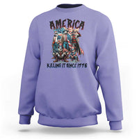 Patriotic Horror Mashup Sweatshirt America Killing It Since 1776