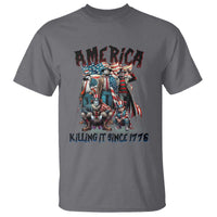 Patriotic Horror Mashup T Shirt America Killing It Since 1776