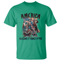 Patriotic Horror Mashup T Shirt America Killing It Since 1776