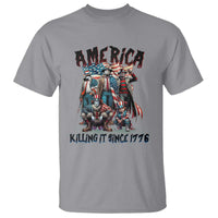 Patriotic Horror Mashup T Shirt America Killing It Since 1776