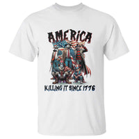 Patriotic Horror Mashup T Shirt America Killing It Since 1776
