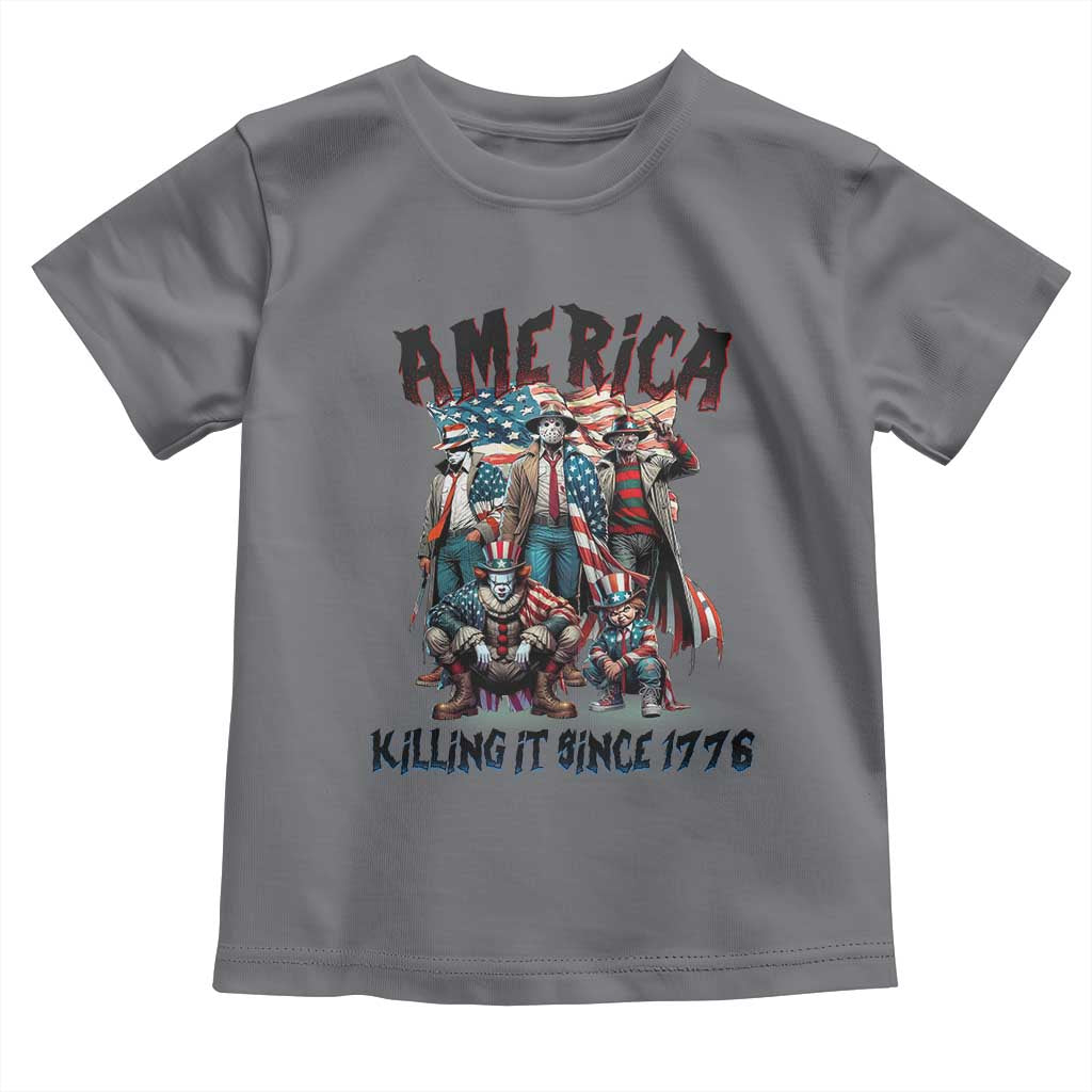 Patriotic Horror Mashup Toddler T Shirt America Killing It Since 1776