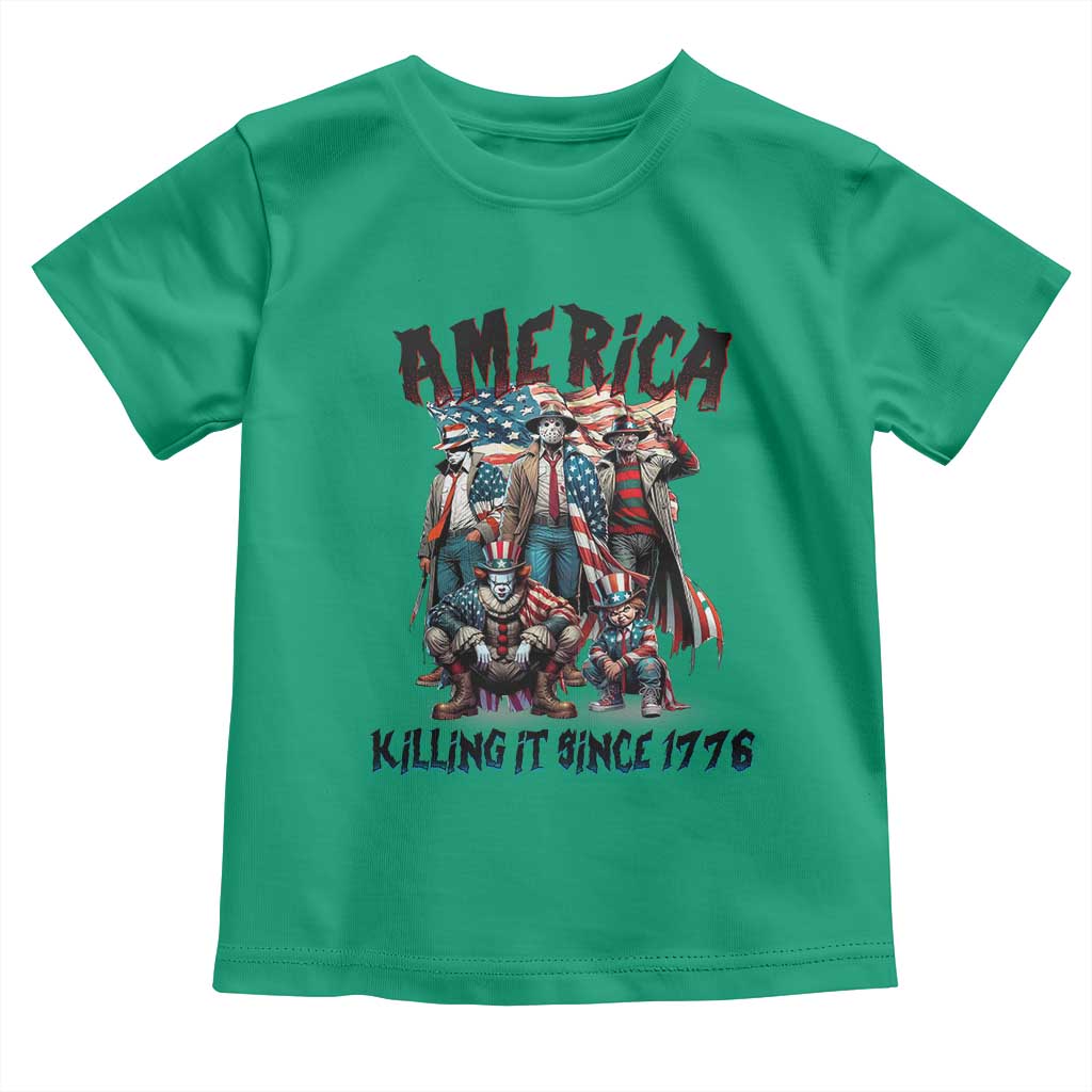 Patriotic Horror Mashup Toddler T Shirt America Killing It Since 1776