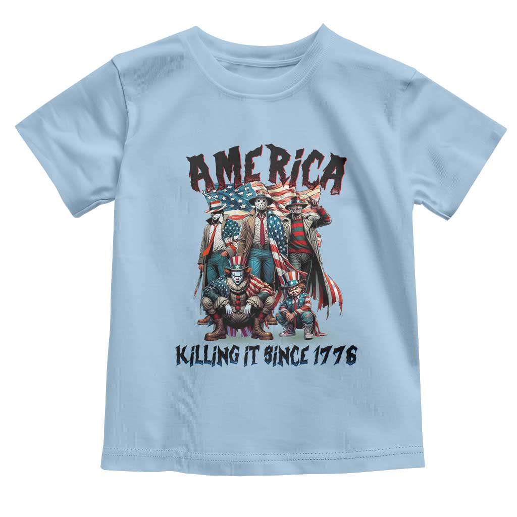 Patriotic Horror Mashup Toddler T Shirt America Killing It Since 1776