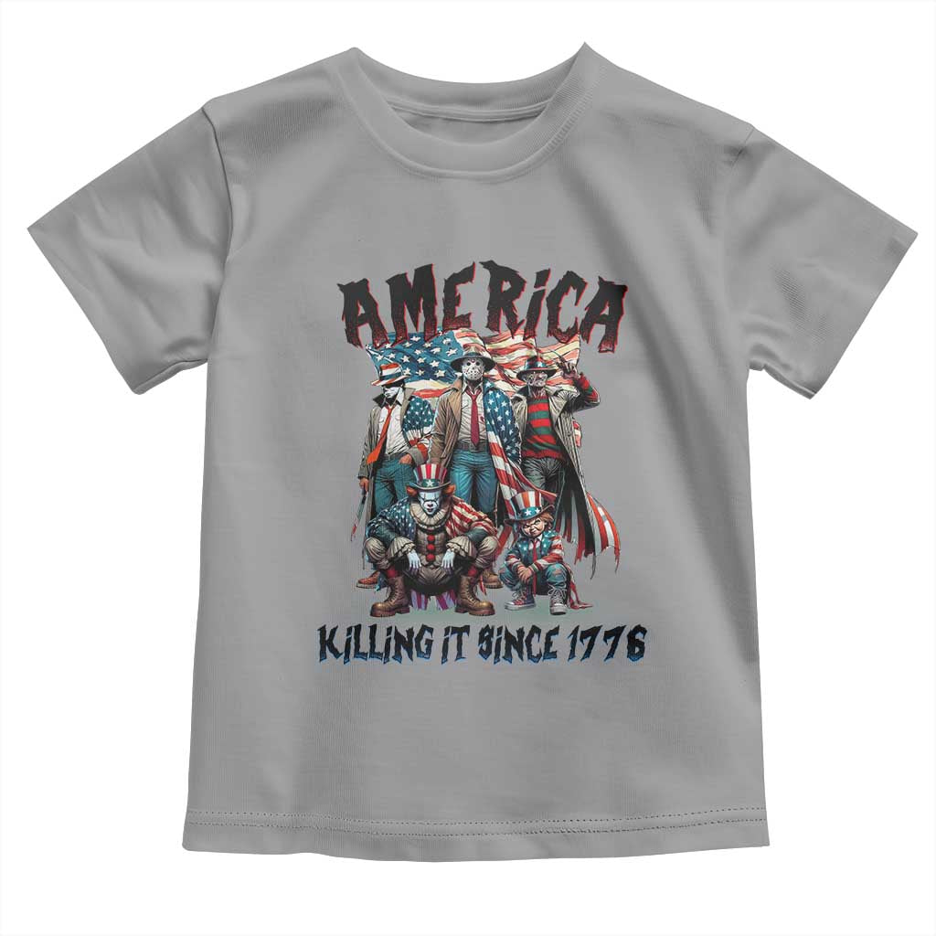 Patriotic Horror Mashup Toddler T Shirt America Killing It Since 1776