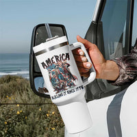 Patriotic Horror Mashup Tumbler With Handle America Killing It Since 1776