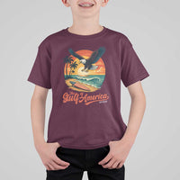 Gulf of America 2025 Bald Eagle T Shirt For Kid Vintage Patriotic Beach Sunset 4th Of July - Wonder Print Shop