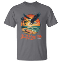 Gulf of America 2025 Bald Eagle T Shirt Vintage Patriotic Beach Sunset 4th Of July - Wonder Print Shop