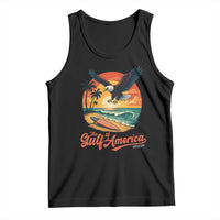 Gulf of USA 2025 Bald Eagle Tank Top Vintage Patriotic Beach Sunset 4th Of July - Wonder Print Shop
