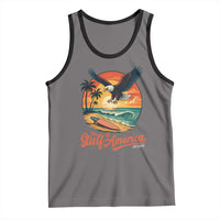 Gulf of USA 2025 Bald Eagle Tank Top Vintage Patriotic Beach Sunset 4th Of July - Wonder Print Shop