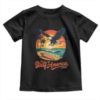 Gulf of America 2025 Bald Eagle Toddler T Shirt Vintage Patriotic Beach Sunset 4th Of July - Wonder Print Shop