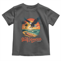 Gulf of America 2025 Bald Eagle Toddler T Shirt Vintage Patriotic Beach Sunset 4th Of July - Wonder Print Shop