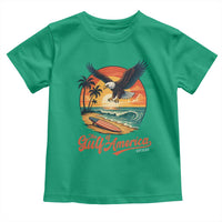 Gulf of America 2025 Bald Eagle Toddler T Shirt Vintage Patriotic Beach Sunset 4th Of July - Wonder Print Shop