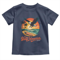 Gulf of America 2025 Bald Eagle Toddler T Shirt Vintage Patriotic Beach Sunset 4th Of July - Wonder Print Shop