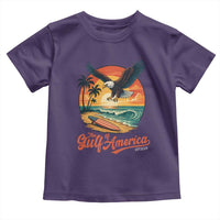 Gulf of America 2025 Bald Eagle Toddler T Shirt Vintage Patriotic Beach Sunset 4th Of July - Wonder Print Shop
