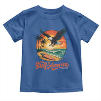 Gulf of America 2025 Bald Eagle Toddler T Shirt Vintage Patriotic Beach Sunset 4th Of July - Wonder Print Shop