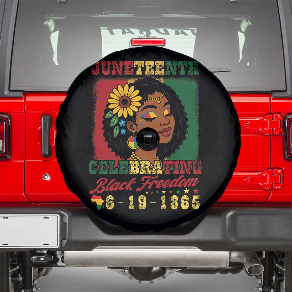Juneteenth 1865 Black Freedom Celebration Spare Tire Cover Afrocentric Pride Melanin Girl