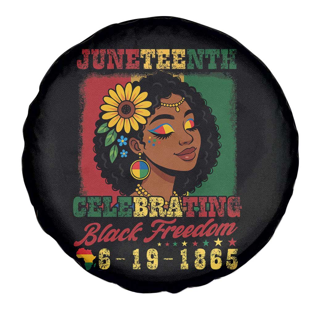Juneteenth 1865 Black Freedom Celebration Spare Tire Cover Afrocentric Pride Melanin Girl
