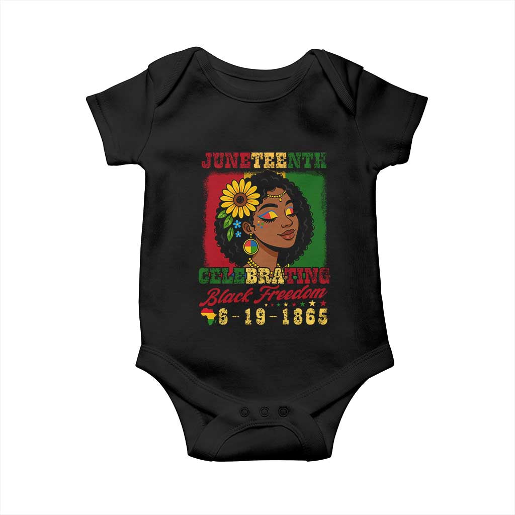 Juneteenth 1865 Black Freedom Celebration Baby Onesie Afrocentric Pride Melanin Girl
