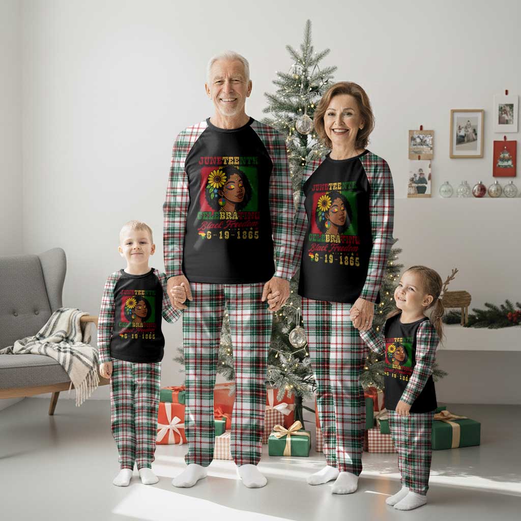 Juneteenth 1865 Black Freedom Celebration Plaid Pajama Set Afrocentric Pride Melanin Girl - Wonder Print Shop