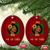 Juneteenth 1865 Black Freedom Celebration Ceramic Ornament Afrocentric Pride Melanin Girl - Wonder Print Shop