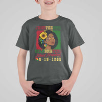 Juneteenth 1865 Black Freedom Celebration T Shirt For Kid Afrocentric Pride Melanin Girl