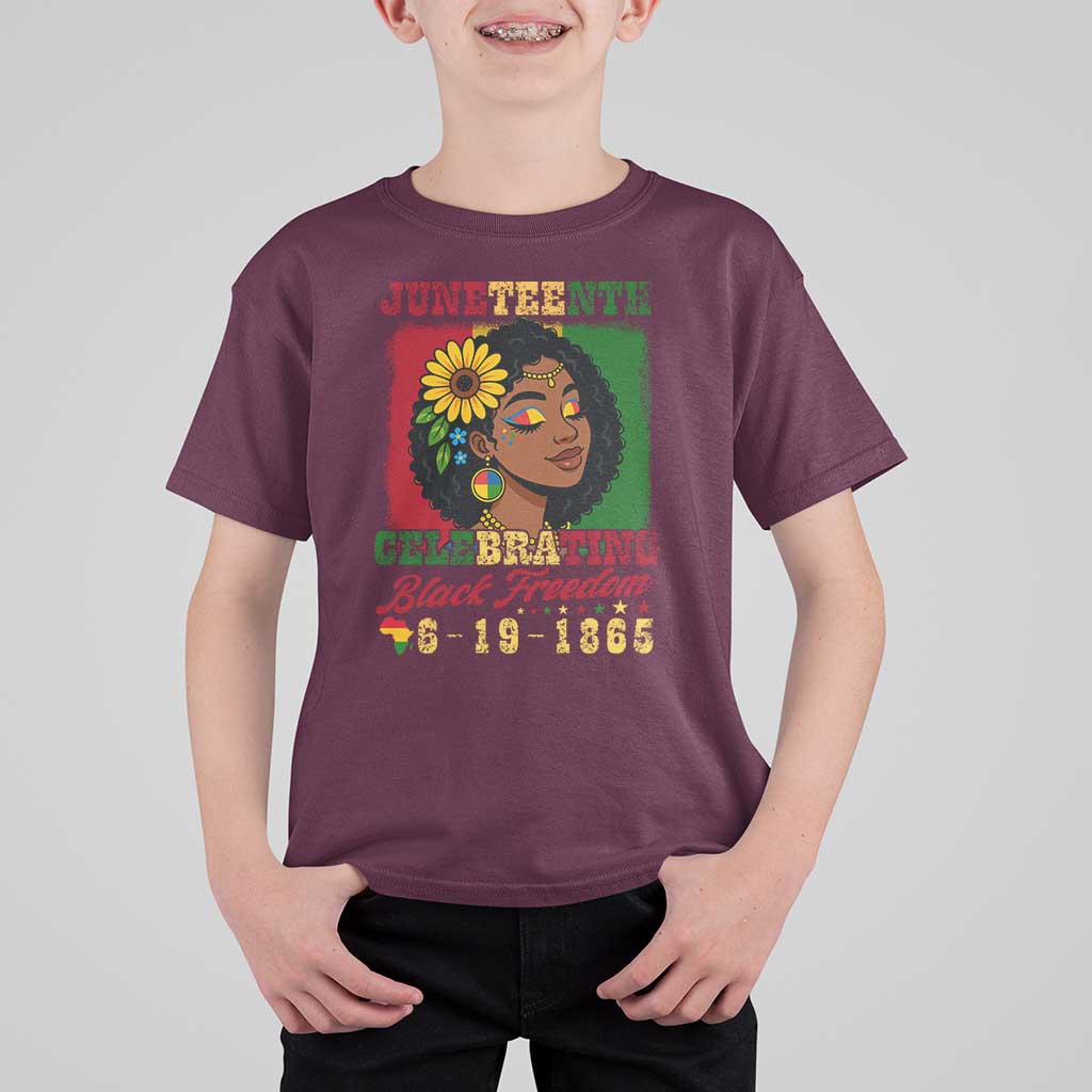 Juneteenth 1865 Black Freedom Celebration T Shirt For Kid Afrocentric Pride Melanin Girl