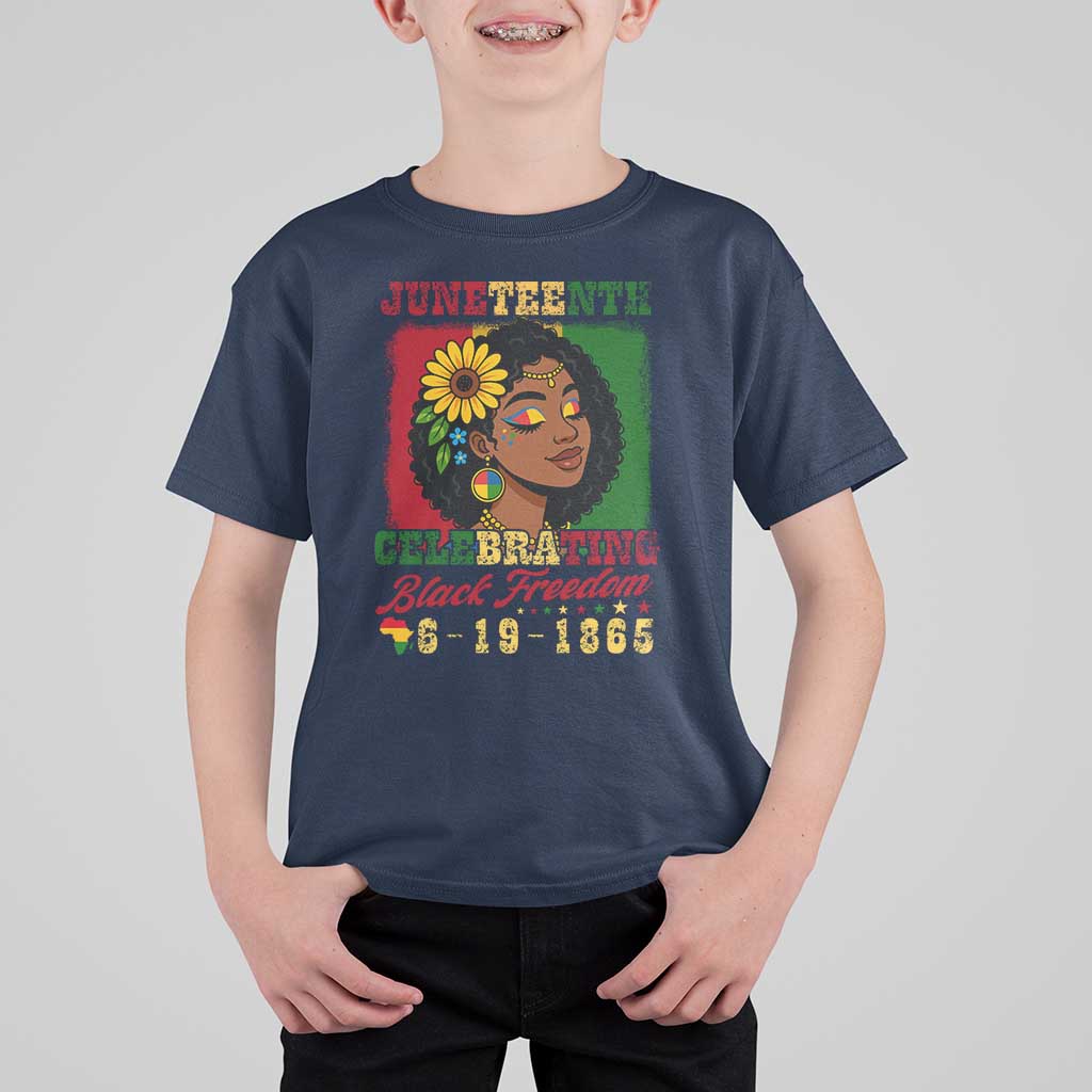 Juneteenth 1865 Black Freedom Celebration T Shirt For Kid Afrocentric Pride Melanin Girl