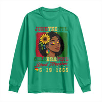 Juneteenth 1865 Black Freedom Celebration Long Sleeve Shirt Afrocentric Pride Melanin Girl