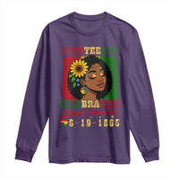 Juneteenth 1865 Black Freedom Celebration Long Sleeve Shirt Afrocentric Pride Melanin Girl