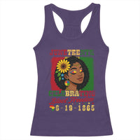 Juneteenth 1865 Black Freedom Celebration Racerback Tank Top Afrocentric Pride Melanin Girl
