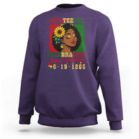 Juneteenth 1865 Black Freedom Celebration Sweatshirt Afrocentric Pride Melanin Girl