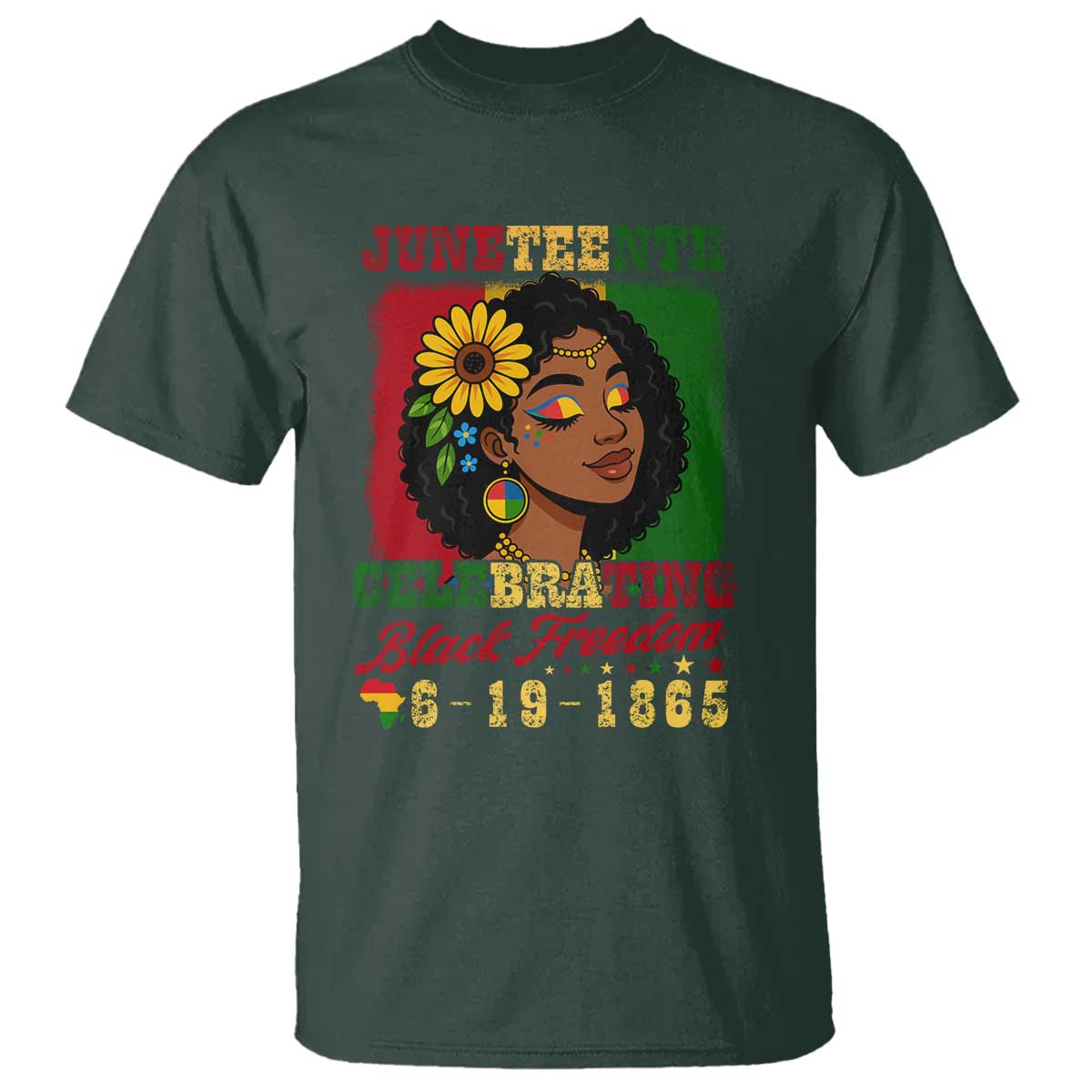 Juneteenth 1865 Black Freedom Celebration T Shirt Afrocentric Pride Melanin Girl