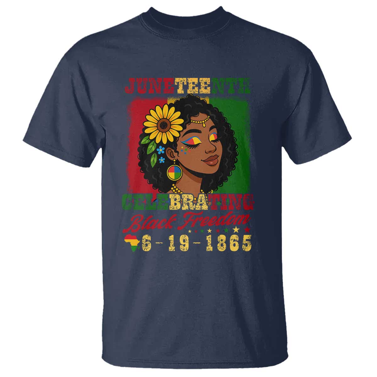 Juneteenth 1865 Black Freedom Celebration T Shirt Afrocentric Pride Melanin Girl