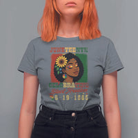 Juneteenth 1865 Black Freedom Celebration T Shirt For Women Afrocentric Pride Melanin Girl