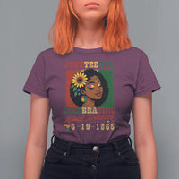 Juneteenth 1865 Black Freedom Celebration T Shirt For Women Afrocentric Pride Melanin Girl