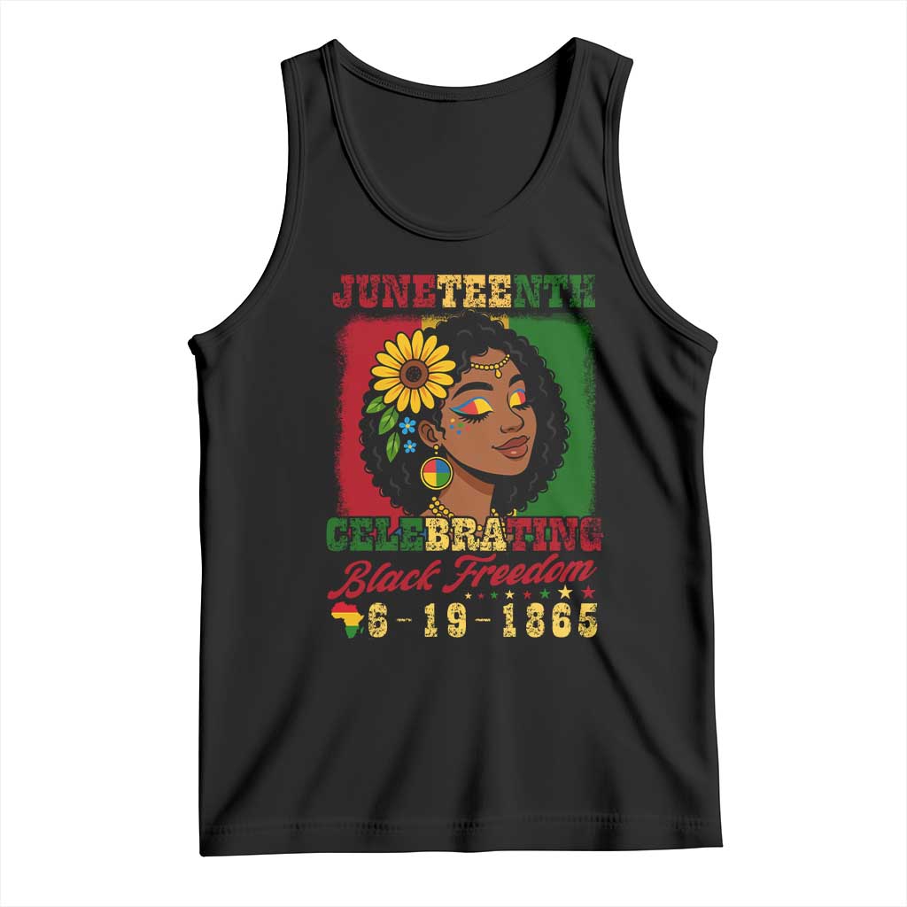 Juneteenth 1865 Black Freedom Celebration Tank Top Afrocentric Pride Melanin Girl