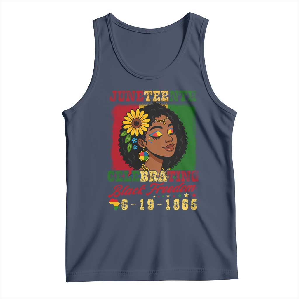 Juneteenth 1865 Black Freedom Celebration Tank Top Afrocentric Pride Melanin Girl