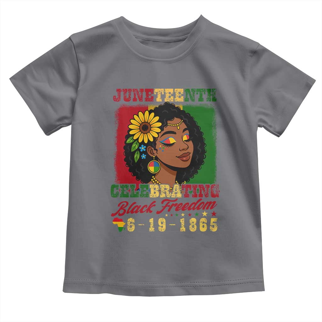 Juneteenth 1865 Black Freedom Celebration Toddler T Shirt Afrocentric Pride Melanin Girl