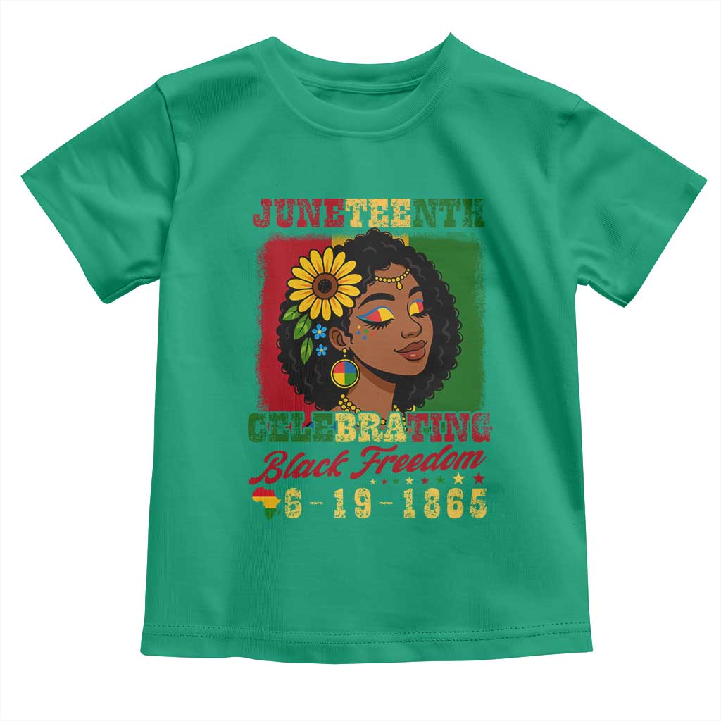 Juneteenth 1865 Black Freedom Celebration Toddler T Shirt Afrocentric Pride Melanin Girl