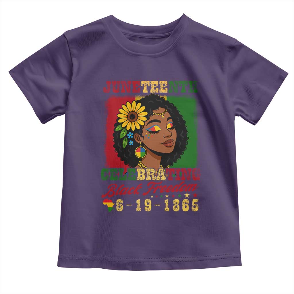 Juneteenth 1865 Black Freedom Celebration Toddler T Shirt Afrocentric Pride Melanin Girl