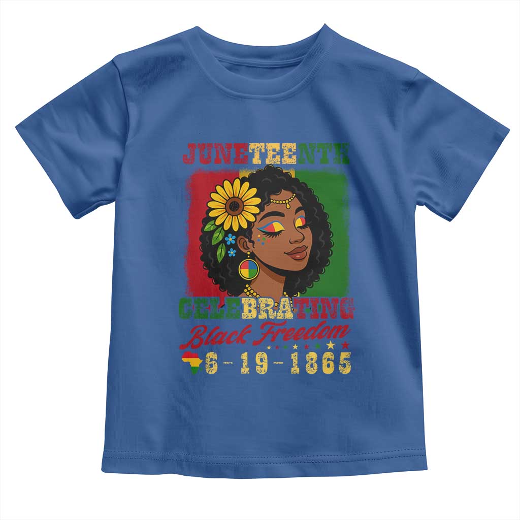 Juneteenth 1865 Black Freedom Celebration Toddler T Shirt Afrocentric Pride Melanin Girl