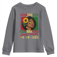 Juneteenth 1865 Black Freedom Celebration Youth Sweatshirt Afrocentric Pride Melanin Girl