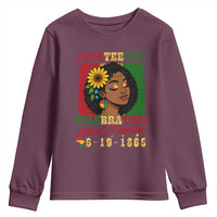 Juneteenth 1865 Black Freedom Celebration Youth Sweatshirt Afrocentric Pride Melanin Girl