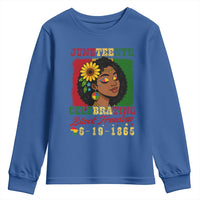 Juneteenth 1865 Black Freedom Celebration Youth Sweatshirt Afrocentric Pride Melanin Girl