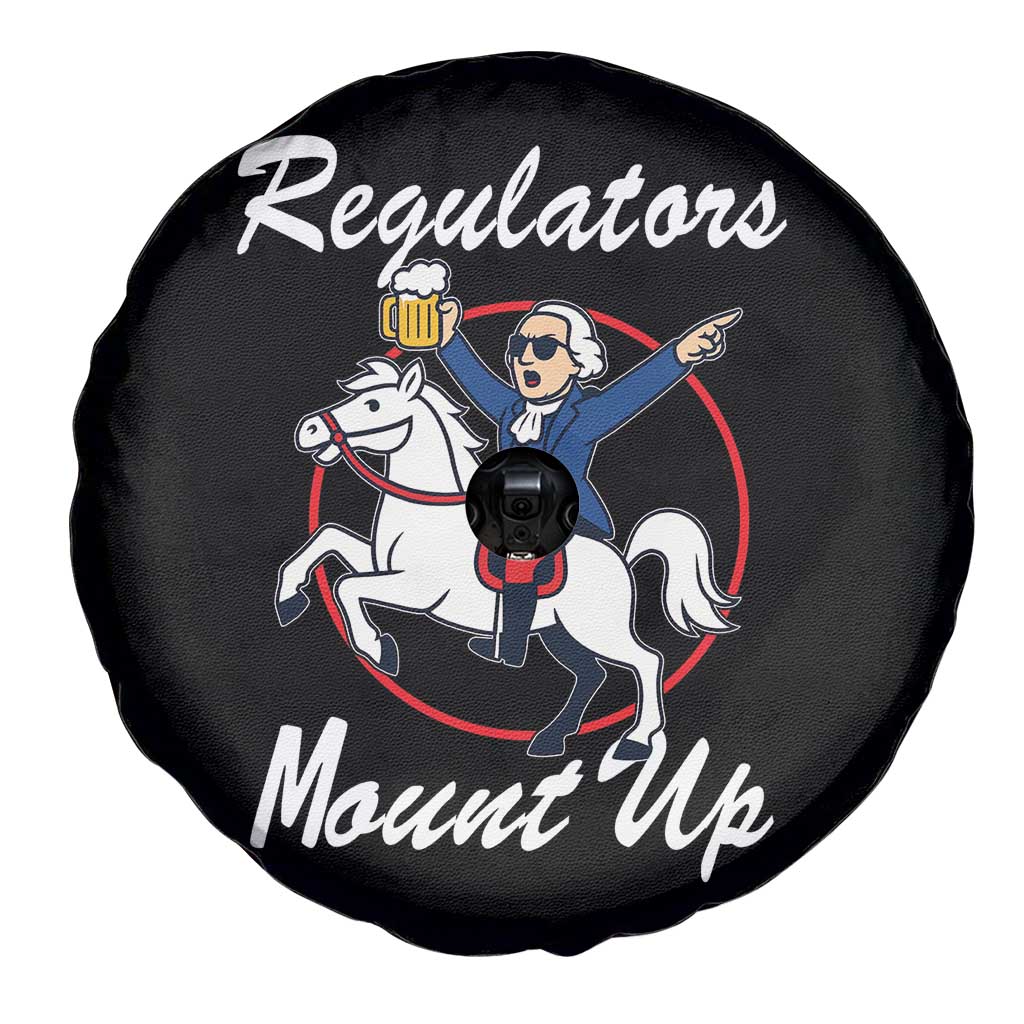 Funny Founding Father Patriotic Drinking Spare Tire Cover Regulators Mount Up 4th of July - Wonder Print Shop