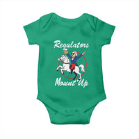 Funny Founding Father Patriotic Drinking Baby Onesie Regulators Mount Up 4th of July - Wonder Print Shop