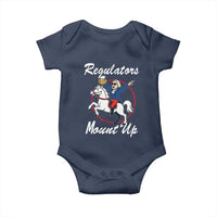 Funny Founding Father Patriotic Drinking Baby Onesie Regulators Mount Up 4th of July - Wonder Print Shop