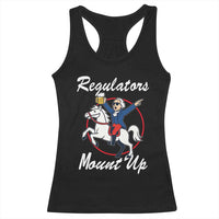 Funny Founding Father Patriotic Drinking Racerback Tank Top Regulators Mount Up 4th of July - Wonder Print Shop